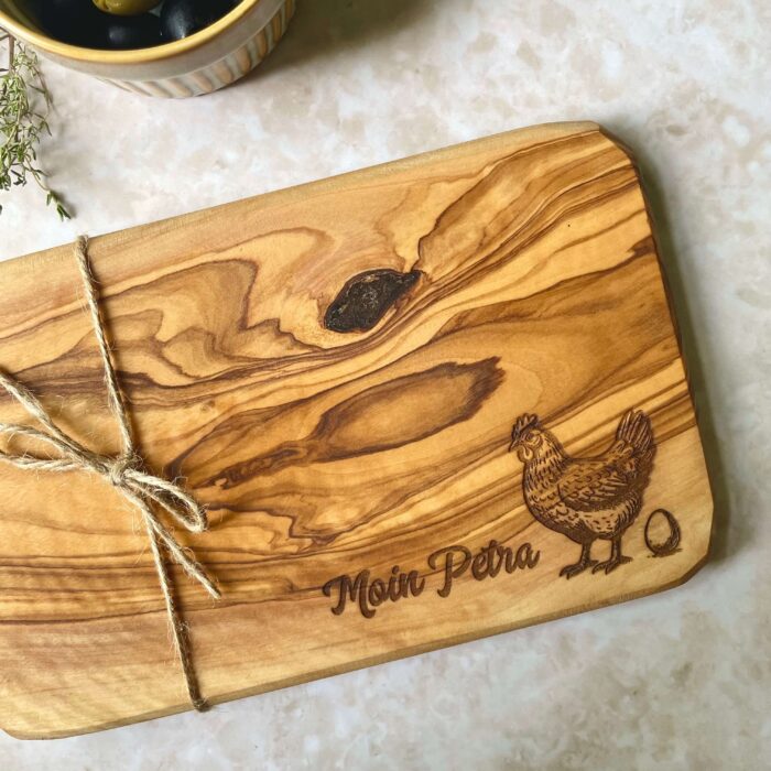 Frühstücksbrett aus Olivenholz mit runden Ecken | 22 x 14 cm – Bild 2